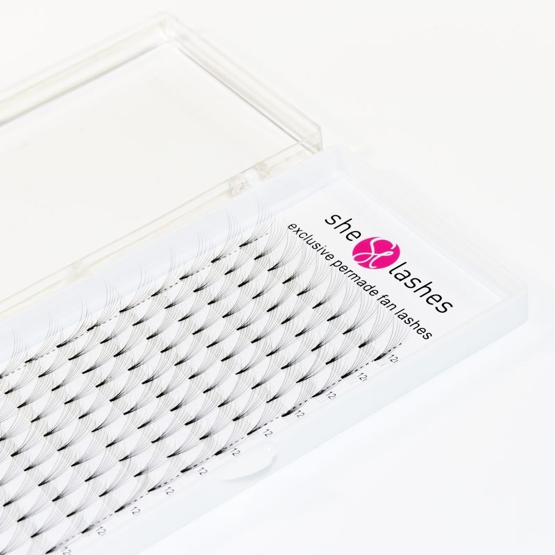 Rzęsy exclusive permade fan lashes 6D, gotowe kępki, 0,07, skręt C